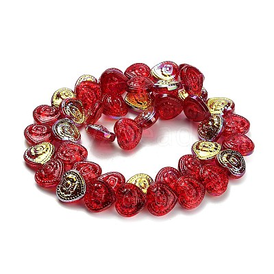 Electroplate Baking Paint Glass Beads Strands X-EGLA-K061-13A-AB05-1