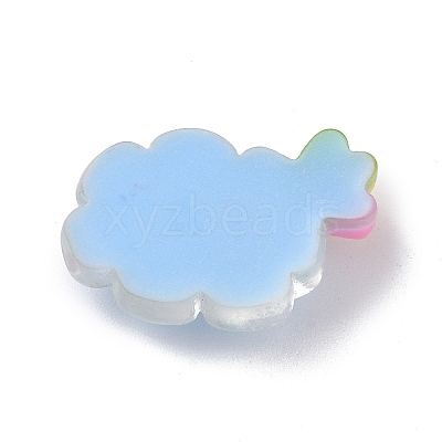 Translucent Cloud Resin Cabochons RESI-K019-03E-1