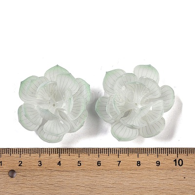 Simulation Lotus Shape Acrylic Bead Caps SACR-A008-06B-1