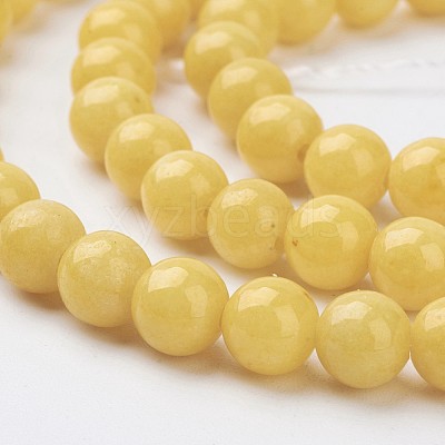 Natural Mashan Jade Round Beads Strands X-G-D263-6mm-XS07-1