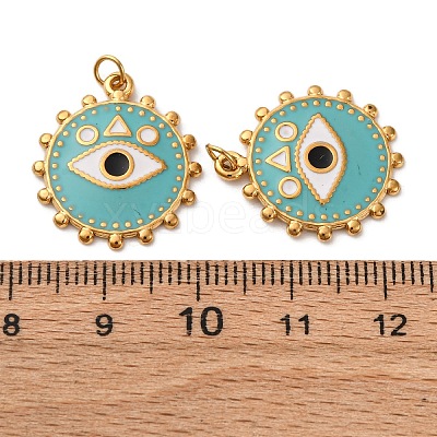 304 Stainless Steel Enamel Pendants STAS-U061-35G-01-1