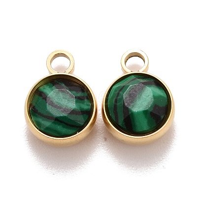 Faceted Natural Gemstone Charms STAS-D177-01G-1
