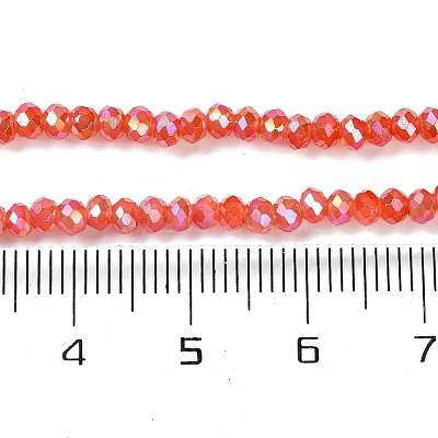 Baking Electroplate Glass Beads Strands DGLA-A039-J8mm-BM-1