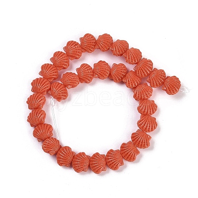 Synthetic Coral Dyed Carved Beads Strands CORA-K009-05A-02-1
