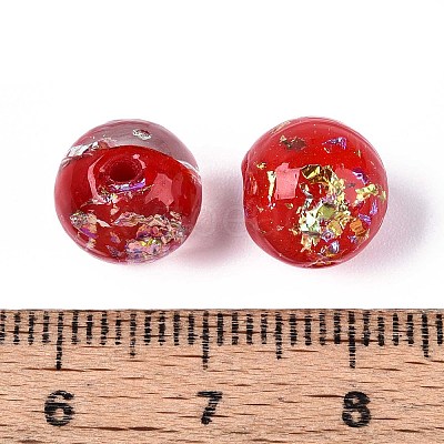 Handmade Foil Lampwork Beads LAMP-T021-31F-1