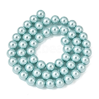 Eco-Friendly Dyed Glass Pearl Round Beads Strands HY-A002-8mm-RB106-1