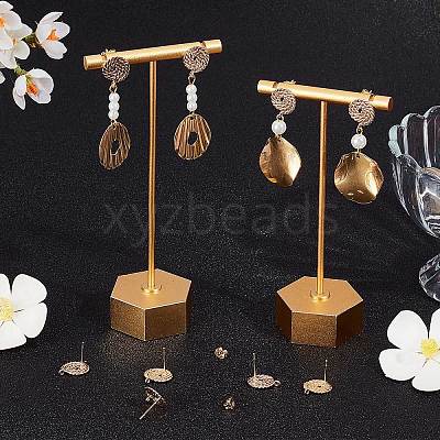 20Pcs Brass Stud Earring Findings KK-BBC0007-06-1