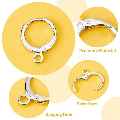 25Pairs Brass Huggie Hoop Earring Findings KK-CN0001-84-1