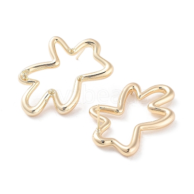 Brass Stud Earring Findings KK-F871-51G-1