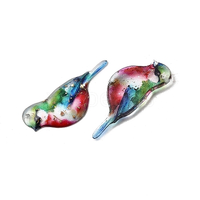 2Pcs Transparent Epoxy Resin Pendants RESI-A044-03C-1