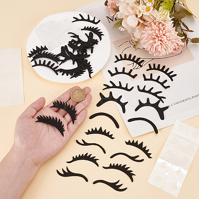 12 Sets 6 Styles Non-Woven Cake Insert Card Decoration AJEW-FG0004-06-1