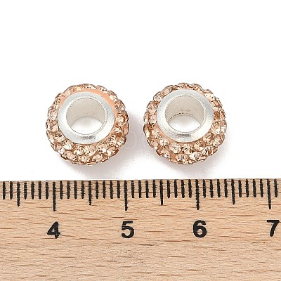 Alloy Rhinestone Clay Pave Beads ALRI-D300-03S-03-1