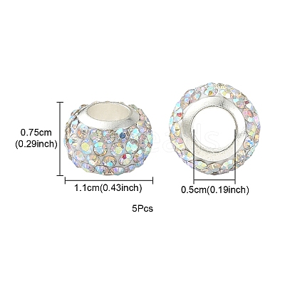 304 Stainless Steel European Beads CPDL-YW0001-01-1
