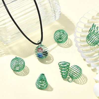 20Pcs 2 Styles Iron Spiral Bead Pendants FIND-YW0007-44-1