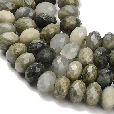 Natural Green Rutilated Quartz Beads G-C259-A08-8x12mm-1