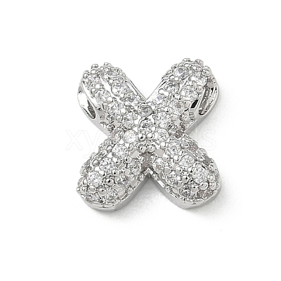 Brass Micro Pave Cubic Zirconia Pendants KK-A300-02P-X-1