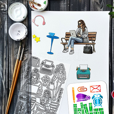 Woman Theme DIY Scrapbooking Tool Sets DIY-GL0003-266-1