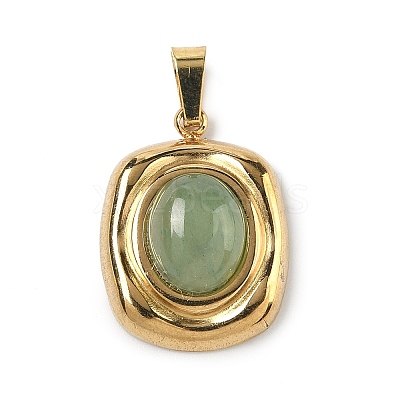 Natural Green Aventurine Pendants STAS-D209-01G-11-1