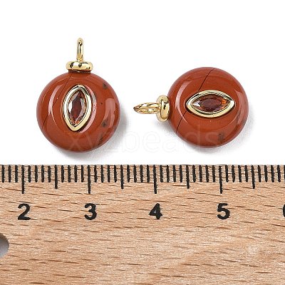 Natural Red Jasper Pendants KK-C251-01E-01-1