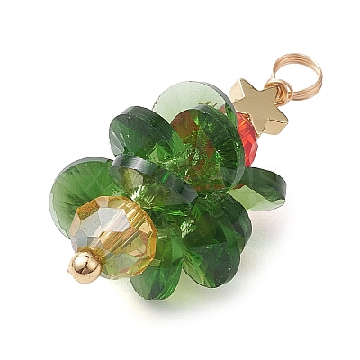 Copper Wired Glass Pendants PALLOY-JF02705-1