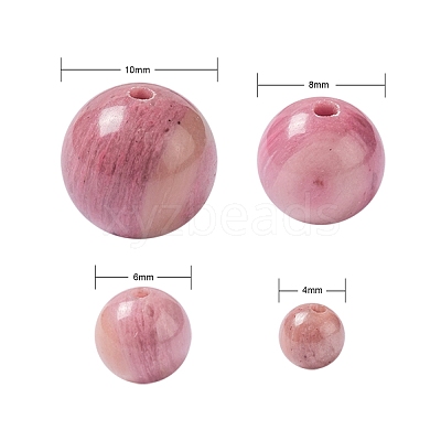 340Pcs 4 Sizes Natural Rhodochrosite Beads G-LS0001-26-1