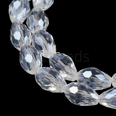 Transparent Electroplate Glass Beads Strands EGLA-N013-T10mm-B01-1