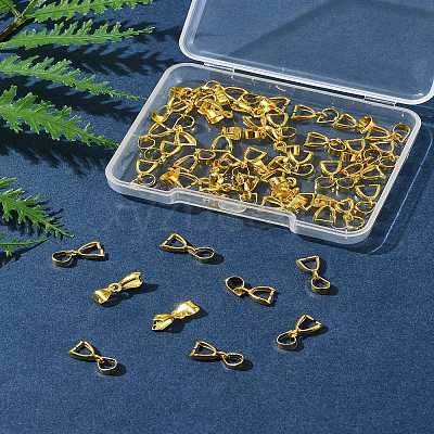 50Pcs Brass Ice Pick Pinch Bails IFIN-FS0001-47A-1