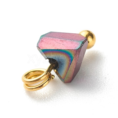 Electroplate Glass Charms PALLOY-JF00821-02-1