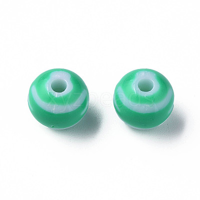Opaque Striped Acrylic Beads LS-MACR-S373-27A-07-1