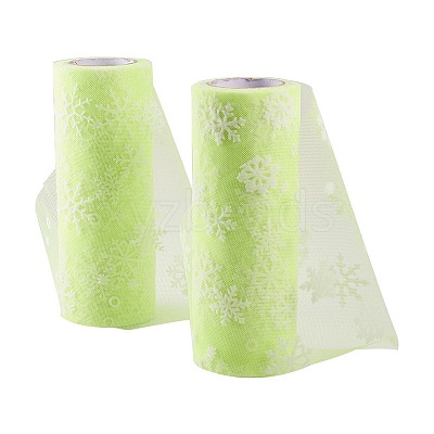 Snowflake Deco Mesh Ribbons OCOR-P010-G10-1