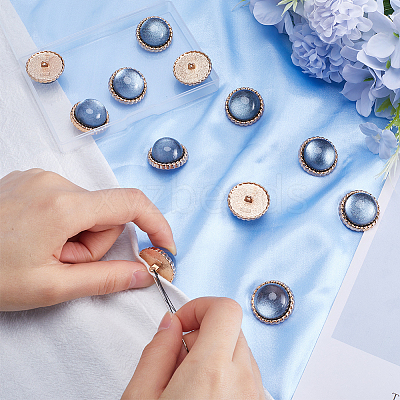 12Pcs ABS Plastic Shank Buttons BUTT-GF0003-47A-1