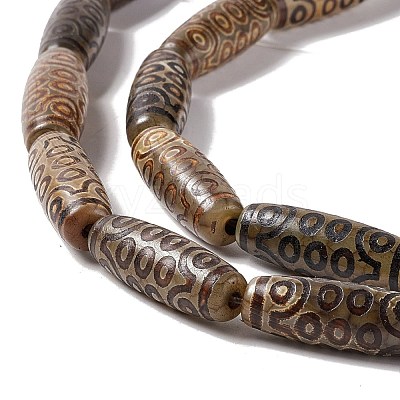 Tibetan Style dZi Beads Strands G-A024-01E-1