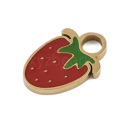 304 Stainless Steel Enamel Charms LS-STAS-I338-01G-15-1