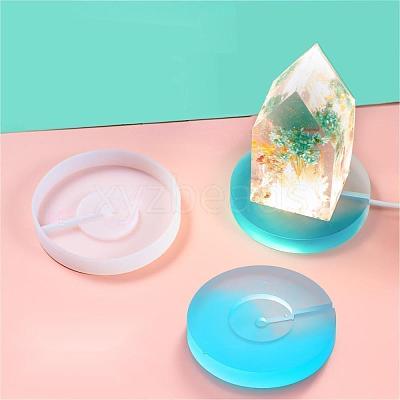 Flat Round LED Art Light Display Base DIY Silicone Molds DIY-C054-04-1