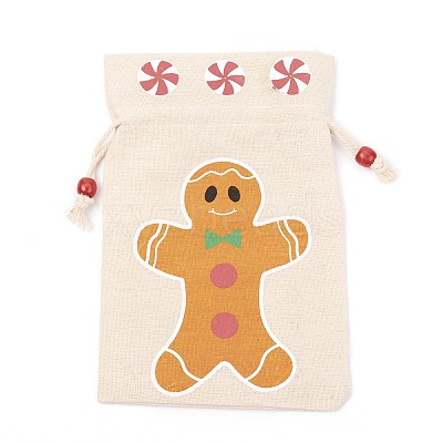 Christmas Theme Cotton Fabric Cloth Bag LS-ABAG-H104-A03-1