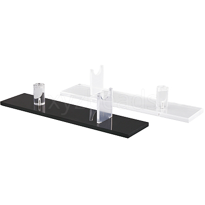 2 Sets 2 Colors Acrylic Knife Display Easel Stands ODIS-GL0001-04-1