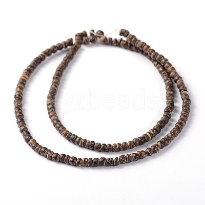 Natural Coconut Rondelle Bead Strands X-COCB-O001-13-1