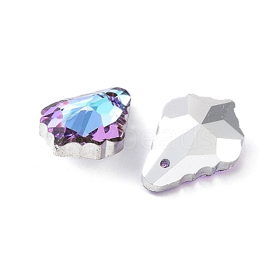 AB Color Plated Electroplate Glass Pendants EGLA-O003-06C-03-1