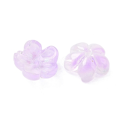 Dyed & Heated Glass Bead Caps GLAA-C042-01B-1