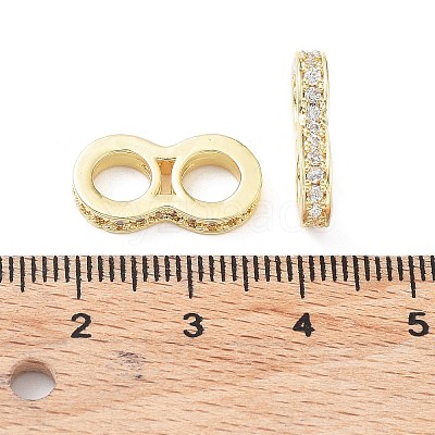 Brass Micro Pave Cubic Zirconia Multi-Strand Links KK-A189-19G-1