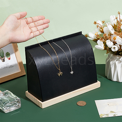 PU Imitation Leather Necklace Stands NDIS-WH0006-19C-1