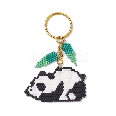 Glass Seed Beads Keychain KEYC-MZ00003-1