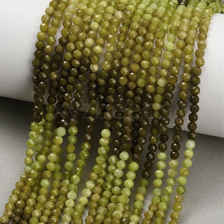Gradient Color Natural Yellow Green Opal Beads Strands GG-CBA9722-A01-3mm-1