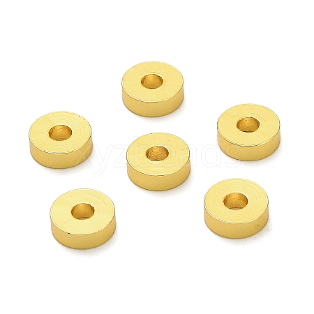 Flat Round Brass Beads KK-A276-06G-1