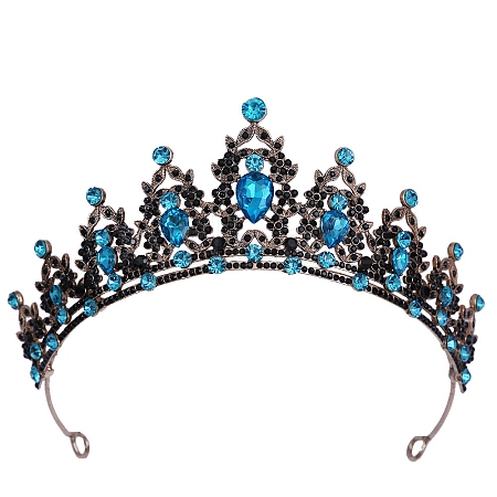 Alloy Rhinestone Crown Hair Bands PW-WG903DF-22-1