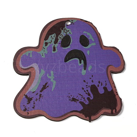 Halloween Printed Wooden Big Pendants LS-WOOD-I016-01I-1