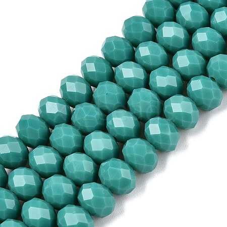 Opaque Solid Color Imitation Jade Glass Beads Strands LS-EGLA-A044-P8mm-D31-1