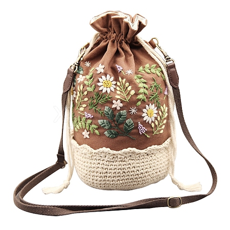 Flower Lace Embroidery Crossbody Bag Kits with Instructions PW-WG57237-02-1