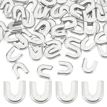 Gorgecraft 100Pcs Carbon Steel Fishbone Chain End Cap Cover FIND-GF0005-06-1