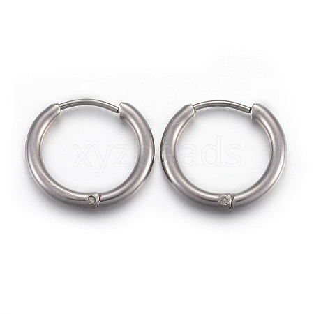 Tarnish Resistant 202 Stainless Steel Huggie Hoop Earrings EJEW-L205-02G-P-1